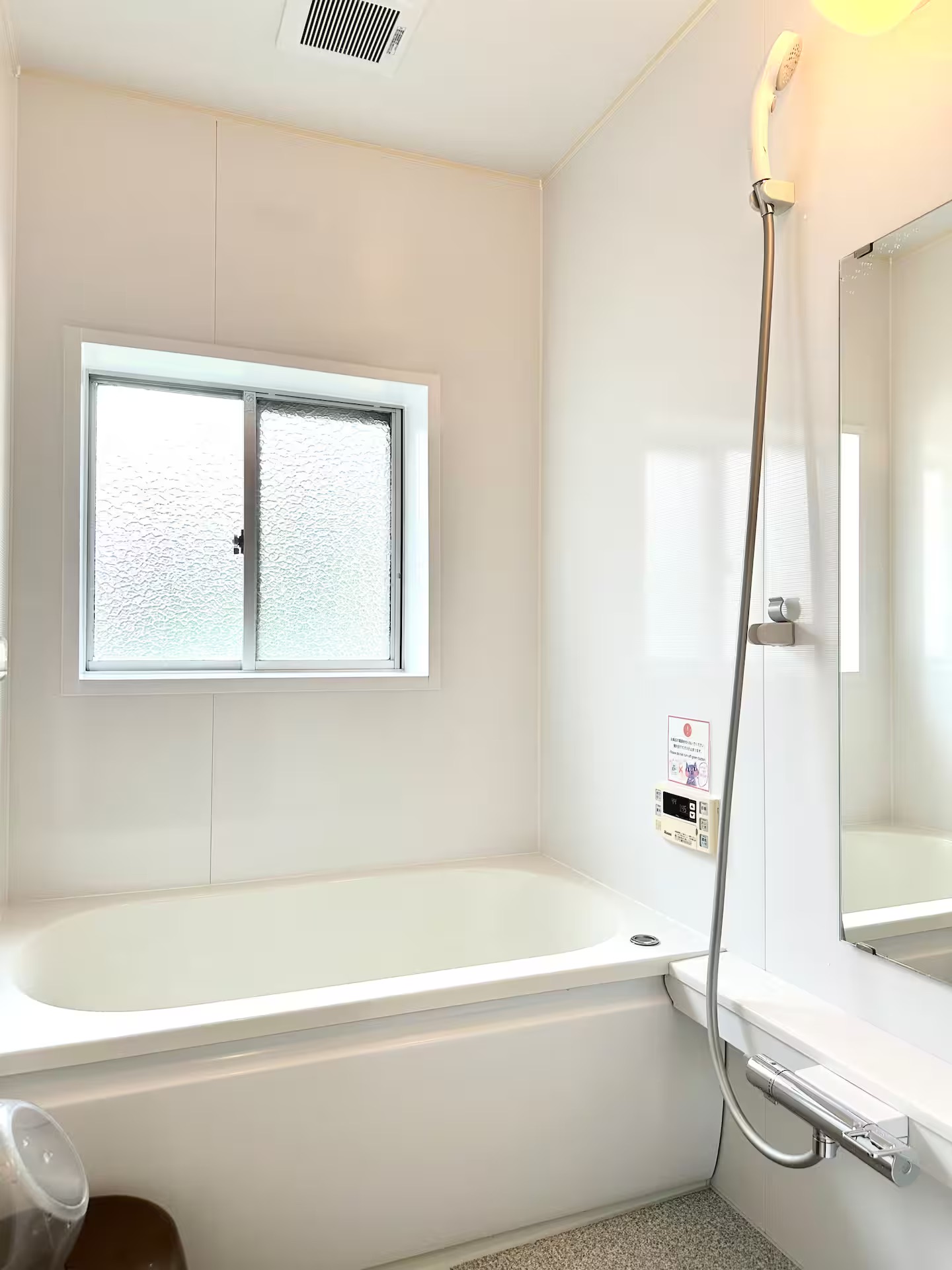 Shared shower room at the Hostel